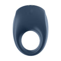 Satisfyer Pro Strong One cock ring in blue, featuring a sleek design and app-enabled functionality for enhanced pleasure.