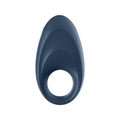 Satisfyer Mighty One Cock Ring in sleek black, featuring a textured design for enhanced pleasure and comfort.