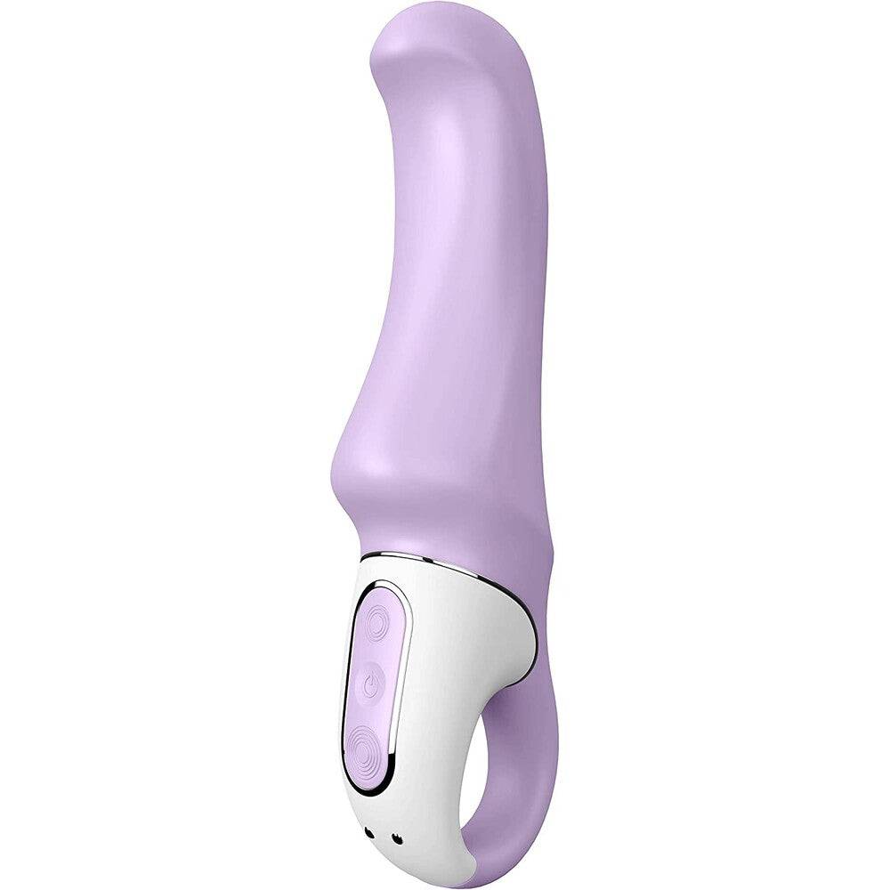Satisfyer Vibes Charming Smile rechargeable G-spot vibrator with a sleek design and curved tip for targeted stimulation.