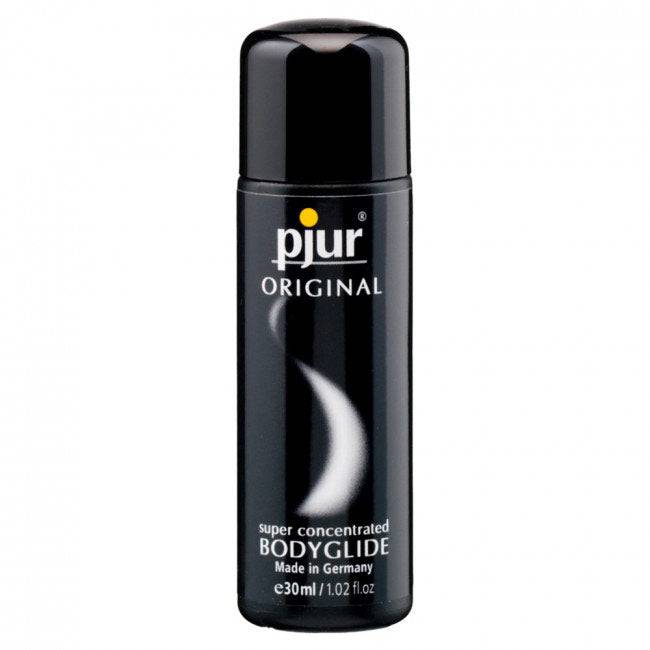 Pjur Original Bodyglide 30ml lubricant bottle with a clear design and secure cap, ideal for personal use.