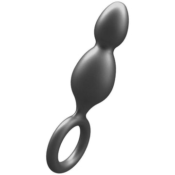 ToyJoy Buttocks The Plugger 2, a metallic silicone anal plug with a sleek design and smooth finish.