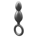 ToyJoy Buttocks The Plugger 2 Bollar, metallic silicone butt plug with smooth surface and ergonomic design.