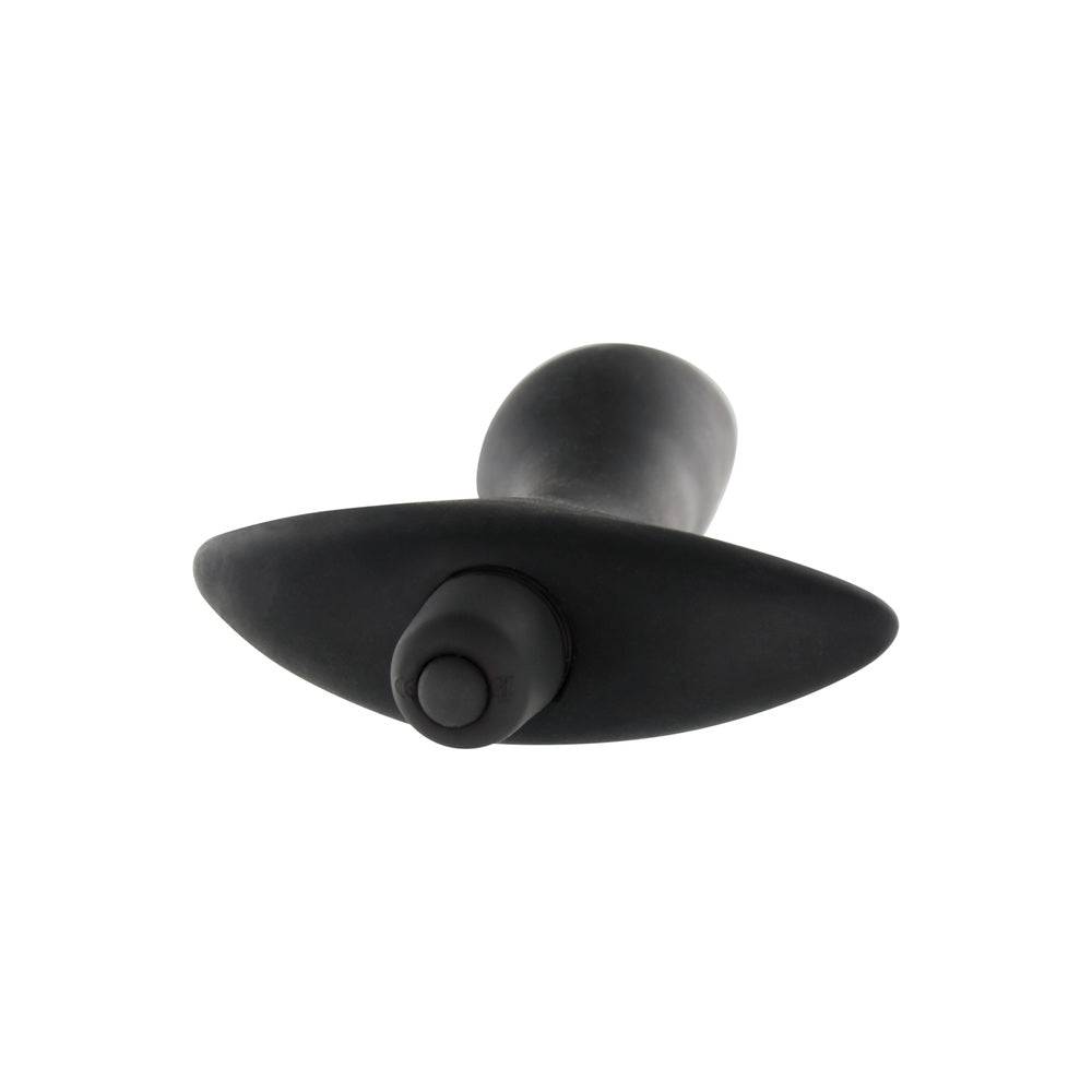 Black vibrating anal toy from ToyJoy, featuring a sleek design and textured surface for enhanced pleasure.