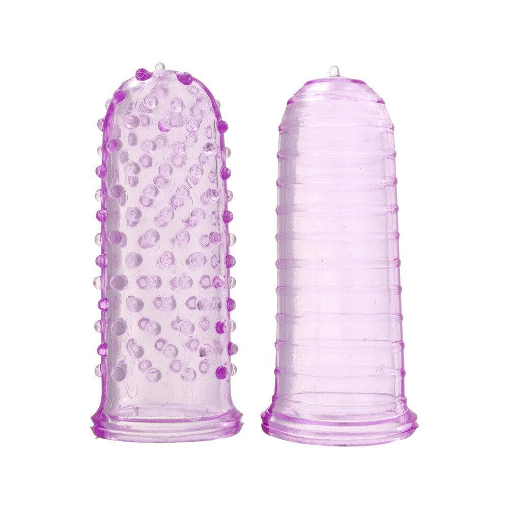 ToyJoy purple finger massager with textured surface for enhanced pleasure and comfort.