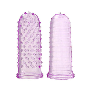 ToyJoy purple finger massager with textured surface for enhanced pleasure and comfort.