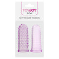 Purple ToyJoy Sexiga fingerkittlare, featuring flexible design and textured surface for enhanced pleasure.