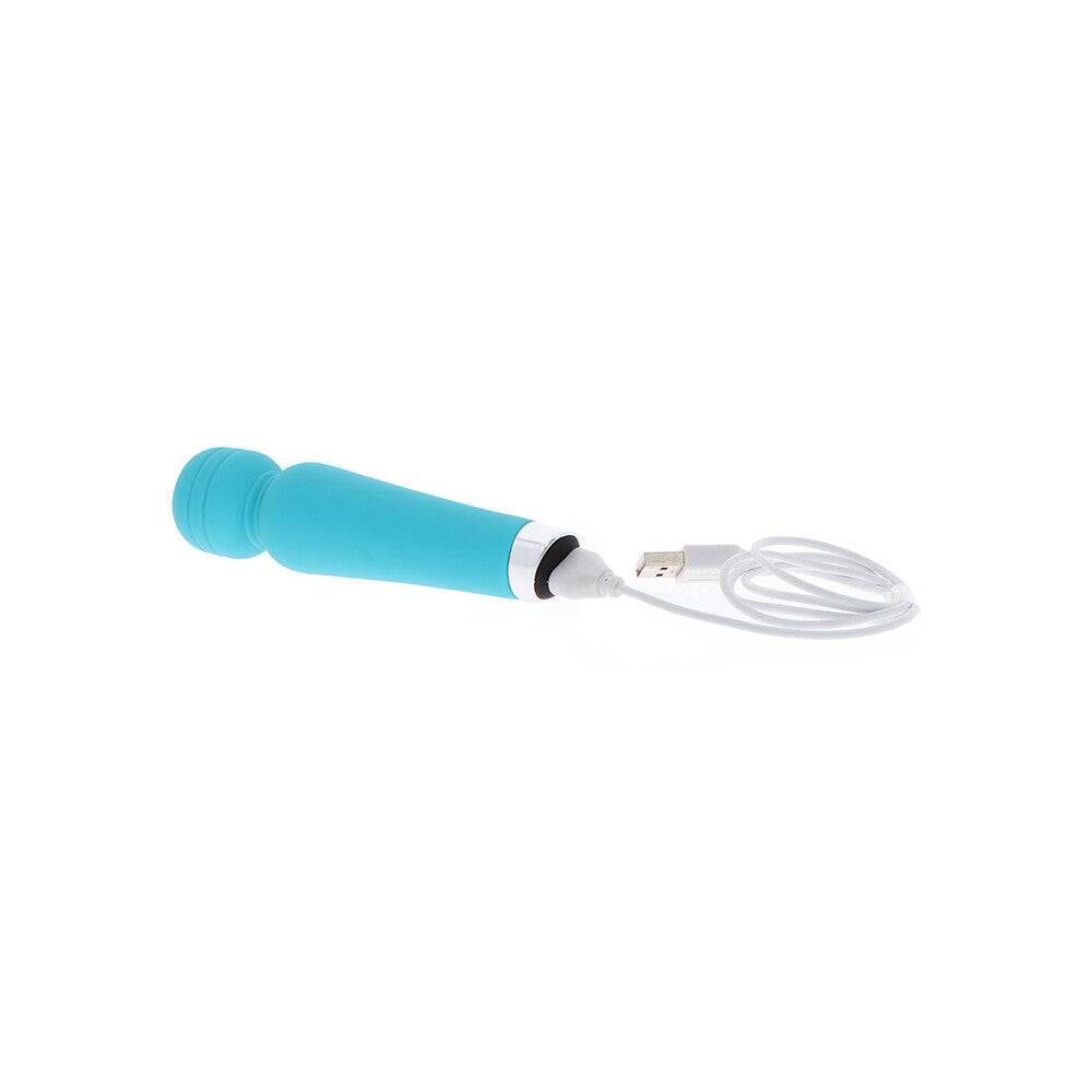 ToyJoy Happiness Push My Limits Mini Wand in vibrant colors with a sleek design and soft-touch handle.