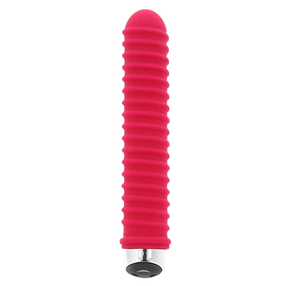 ToyJoy Happiness Screw Me Higher Vibe in vibrant colors with a curved design and textured surface for enhanced pleasure.