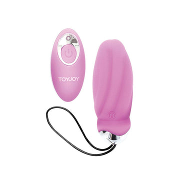 ToyJoy Happiness You Crack Me Up vibrating egg in vibrant colors with a smooth, ergonomic design for pleasure.