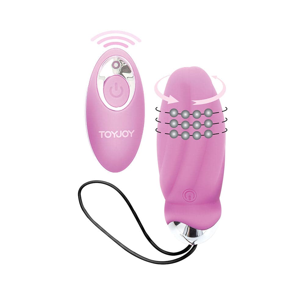 ToyJoy Happiness You Crack Me Up vibrating egg in vibrant colors with a smooth, ergonomic design for pleasure.