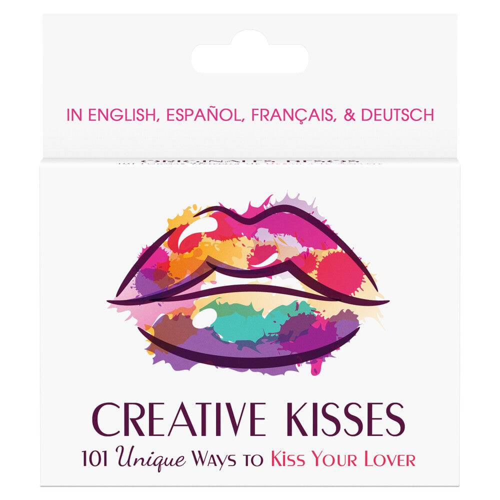 Kheper Games Creative Kisses card game packaging with colorful graphics and playful design.
