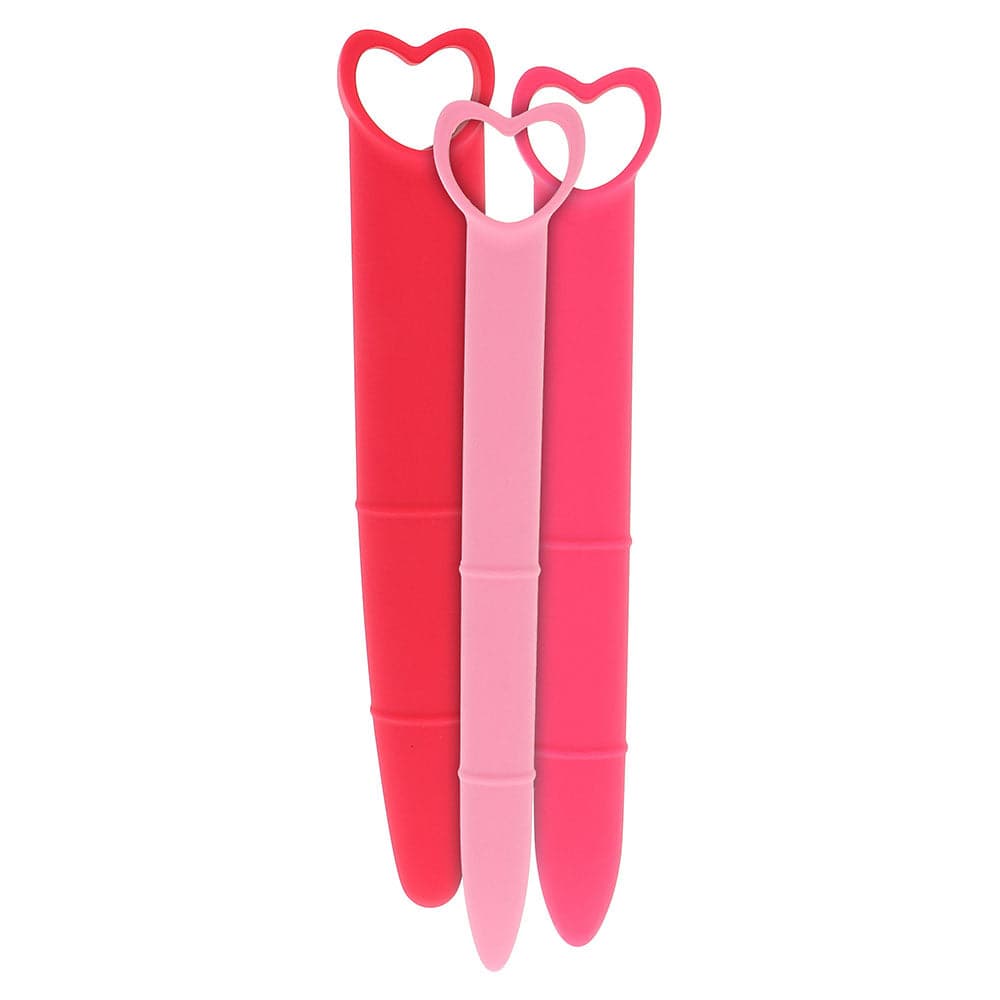 Mae B silicone vaginal dilators in various sizes, designed for intimate health and comfort.