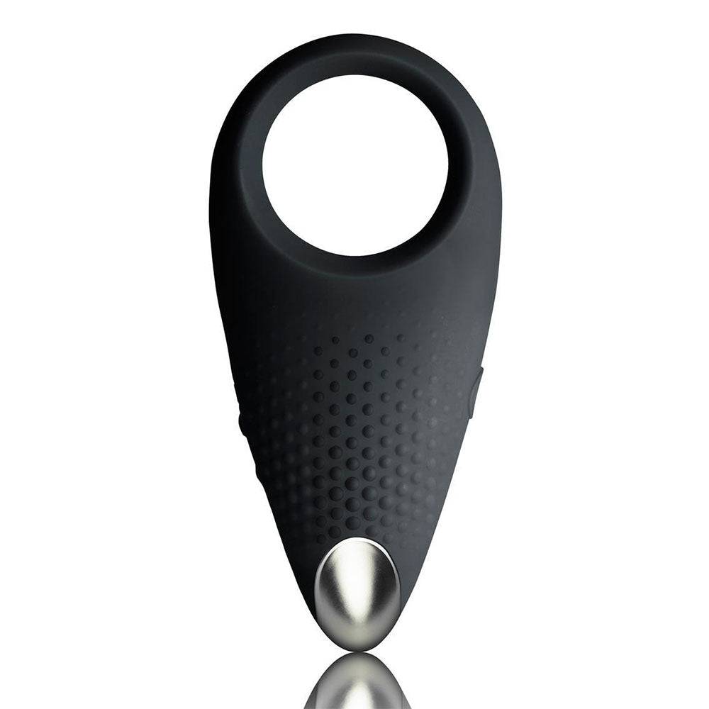 Rocks Off Empower MenX black cock ring designed for comfort and enhanced pleasure with a sleek, modern look.