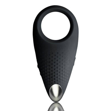 Rocks Off Empower MenX black cock ring designed for comfort and enhanced pleasure with a sleek, modern look.