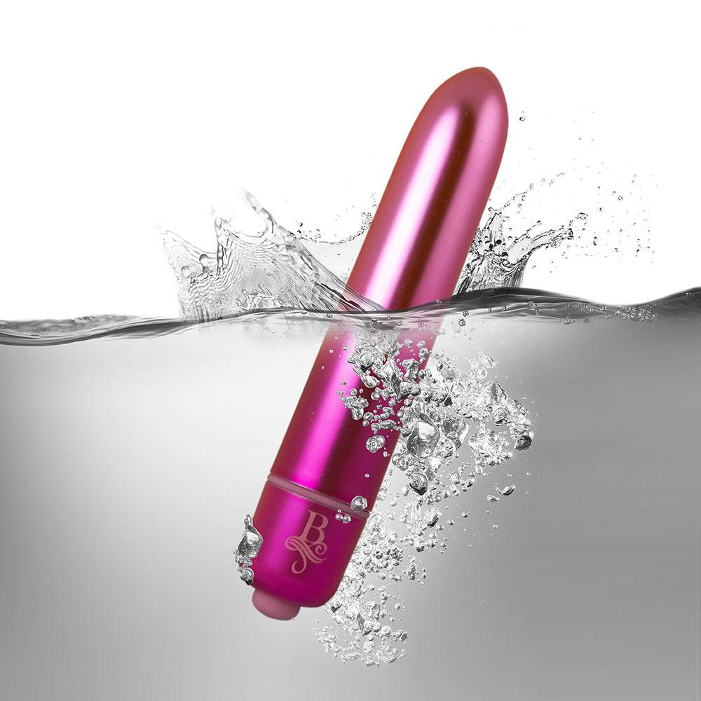 Rocks Off Boudoir Courtesan Bullet in pink, sleek design with a rounded tip, perfect for discreet pleasure.