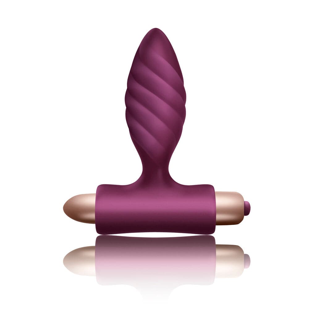 Rocks Off Oryx Twisted Anal Plug with sleek design and textured surface for enhanced pleasure and comfort.