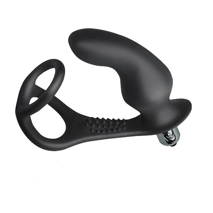 Rocks Off RoZen Pro Prostate massager in sleek black design with ergonomic shape and textured surface for enhanced pleasure.