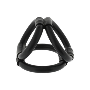 Seven Creations Tri 3 Ring Cock Cage with three interlocking rings for enhanced support and comfort.