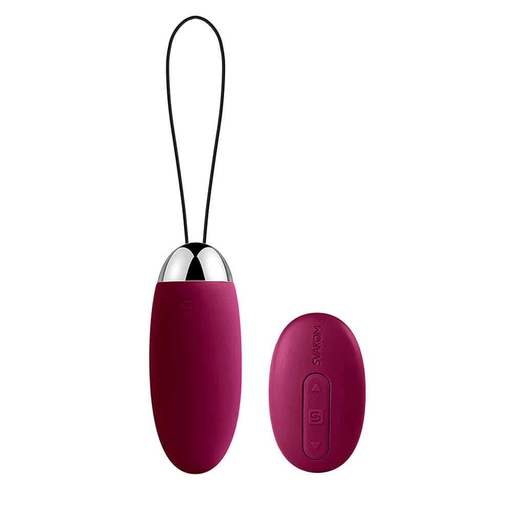 Svakom Elva remote-controlled vibrating bullet in sleek design with a smooth finish and ergonomic shape.