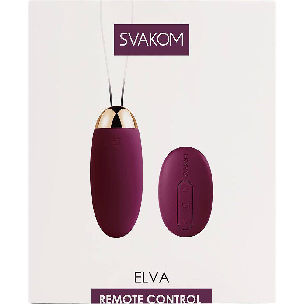 Svakom Elva remote-controlled vibrating bullet in sleek design, showcasing its compact size and smooth surface.