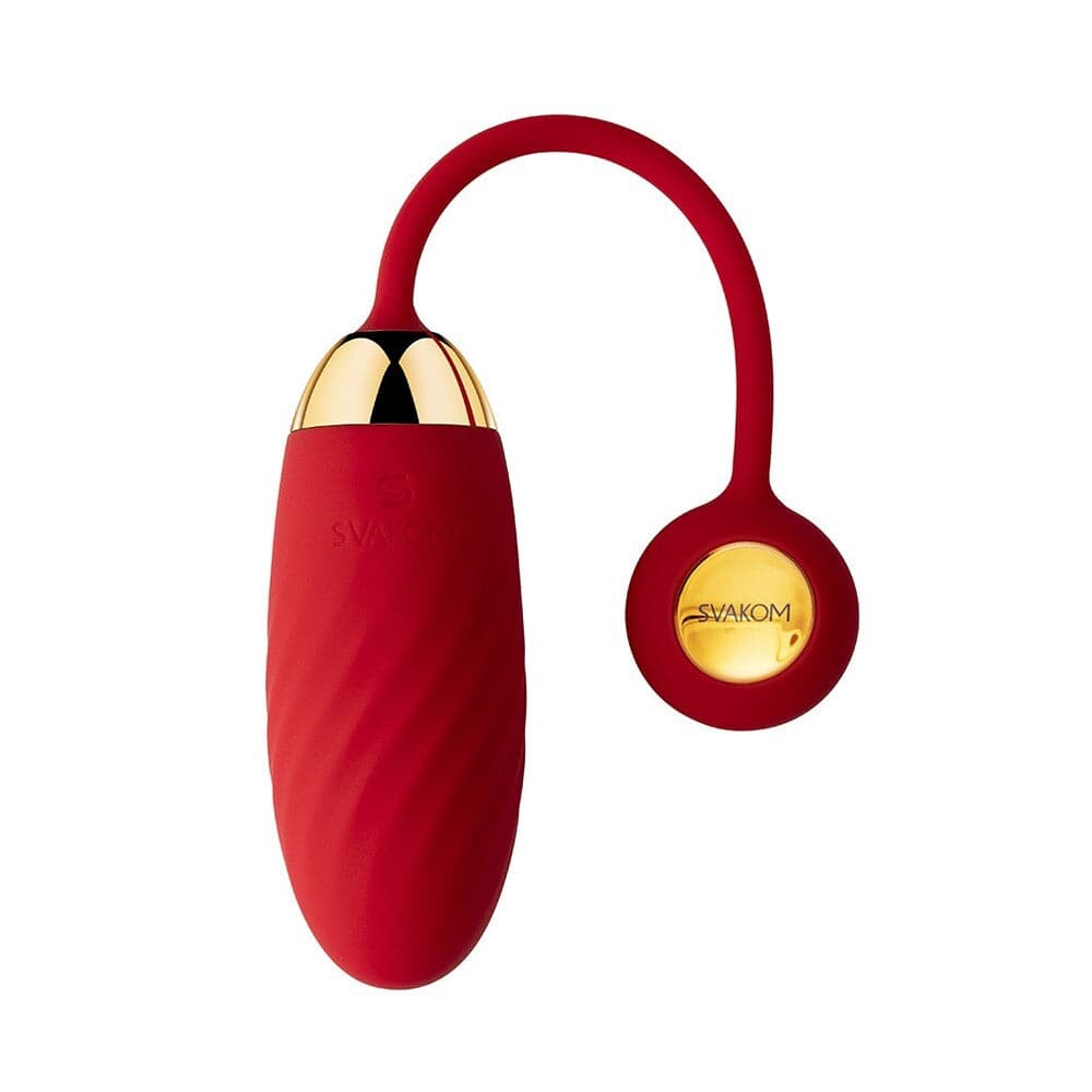 Svakom Ella Neo red interactive vibrating bullet with sleek design and ergonomic shape for enhanced pleasure.