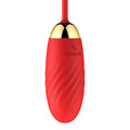 Svakom Ella Neo red interactive vibrating bullet with a sleek design and textured surface for enhanced pleasure.