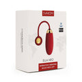Svakom Ella Neo red interactive vibrating bullet with sleek design and textured surface, ideal for intimate stimulation.