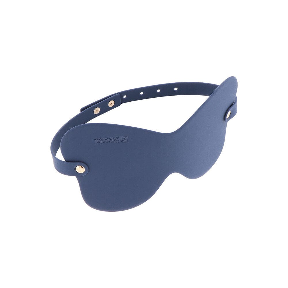 Taboom silicone eye mask in black, featuring a soft, flexible design for comfortable wear during sleep or relaxation.