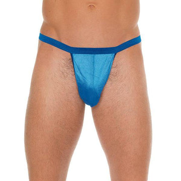 Rimba men's blue G-string with pouch, showcasing a sleek design and comfortable fit.