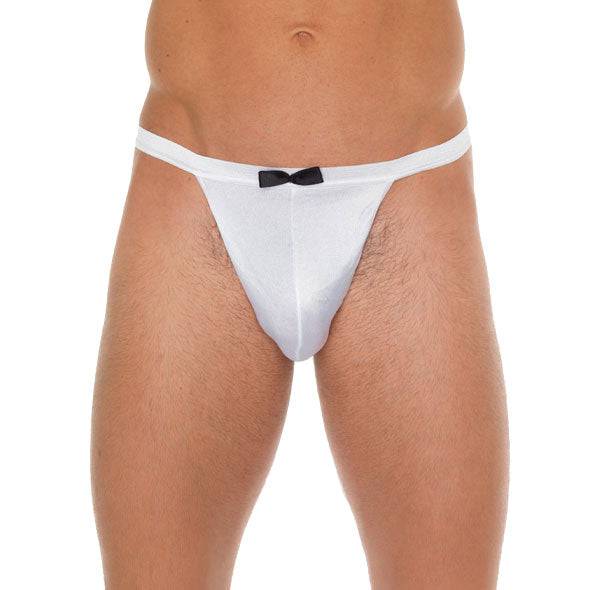 Rimba men's waiter G-string featuring sheer fabric and adjustable side ties for a comfortable fit.