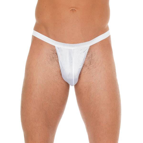 Rimba men's G-string with a small white pouch, featuring soft fabric and a minimalist design.