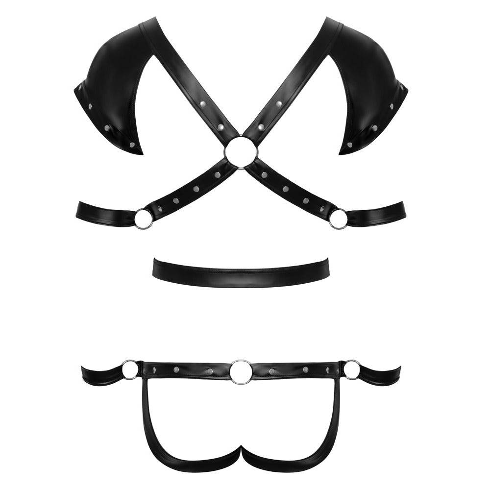 Svenjoyment bondage fasthållande kropp featuring adjustable straps and a sleek design for enhanced restraint.