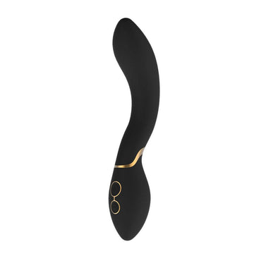 Dream Toys Elite Josephine Svart Vibrator, sleek black design with ergonomic shape and textured silicone surface.