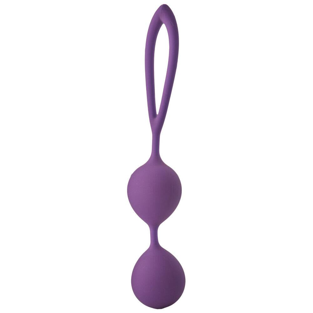Purple Flirts Kegel balls by Dream Toys, featuring a smooth surface and ergonomic design for pelvic floor exercises.