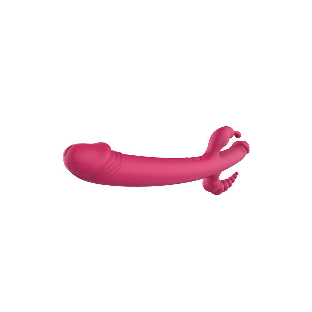 Dream Toys Essentials Anywhere Pleasure Vibe in Rosa, showcasing its sleek design and vibrant pink color.