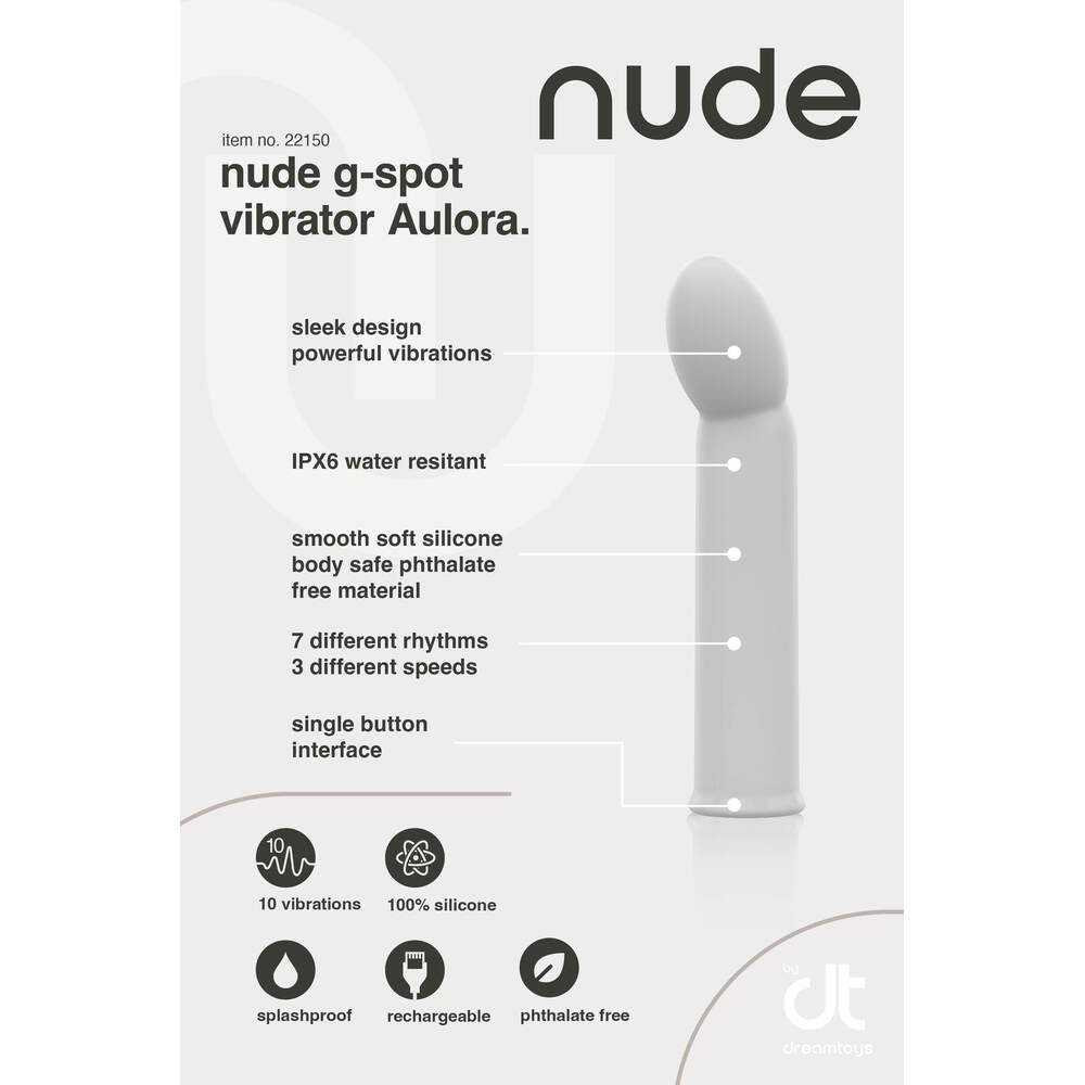 Nude Aulora Mini GSpot Vibrator by Dream Toys, featuring a sleek design and ergonomic shape for targeted stimulation.