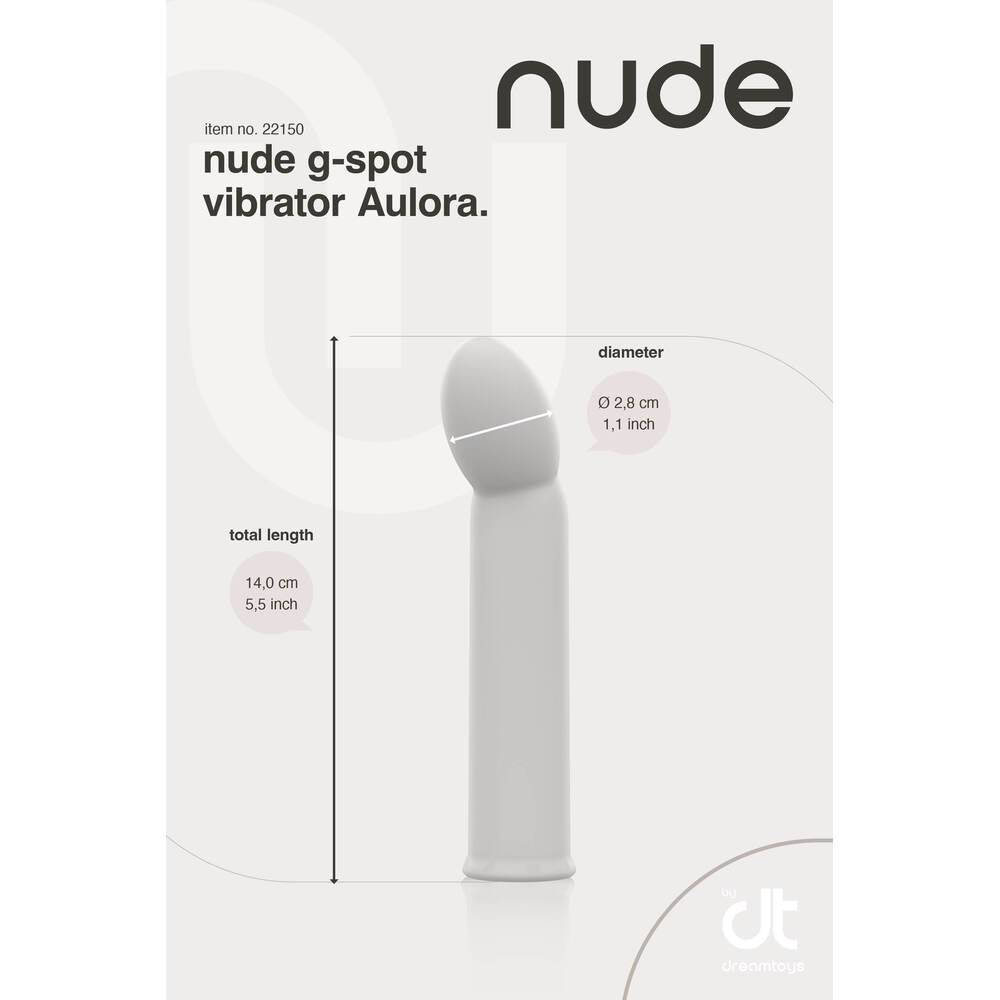 Nude Dream Toys Aulora Mini G-Spot Vibrator featuring a sleek design and ergonomic shape for targeted stimulation.