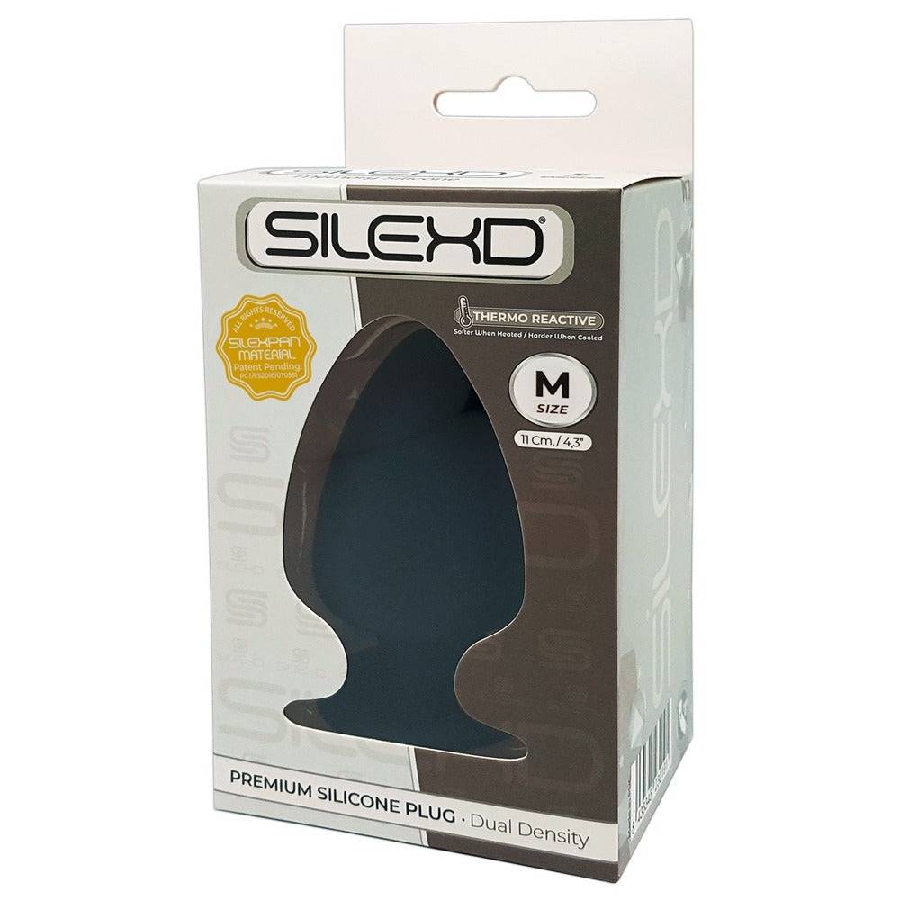 Silexd Premium Silikon Medium Butt Plug with smooth texture and tapered design for comfortable use.