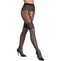Cottelli Collection strumpbyxor utan gren, featuring sheer fabric and an open-crotch design for a seductive look.