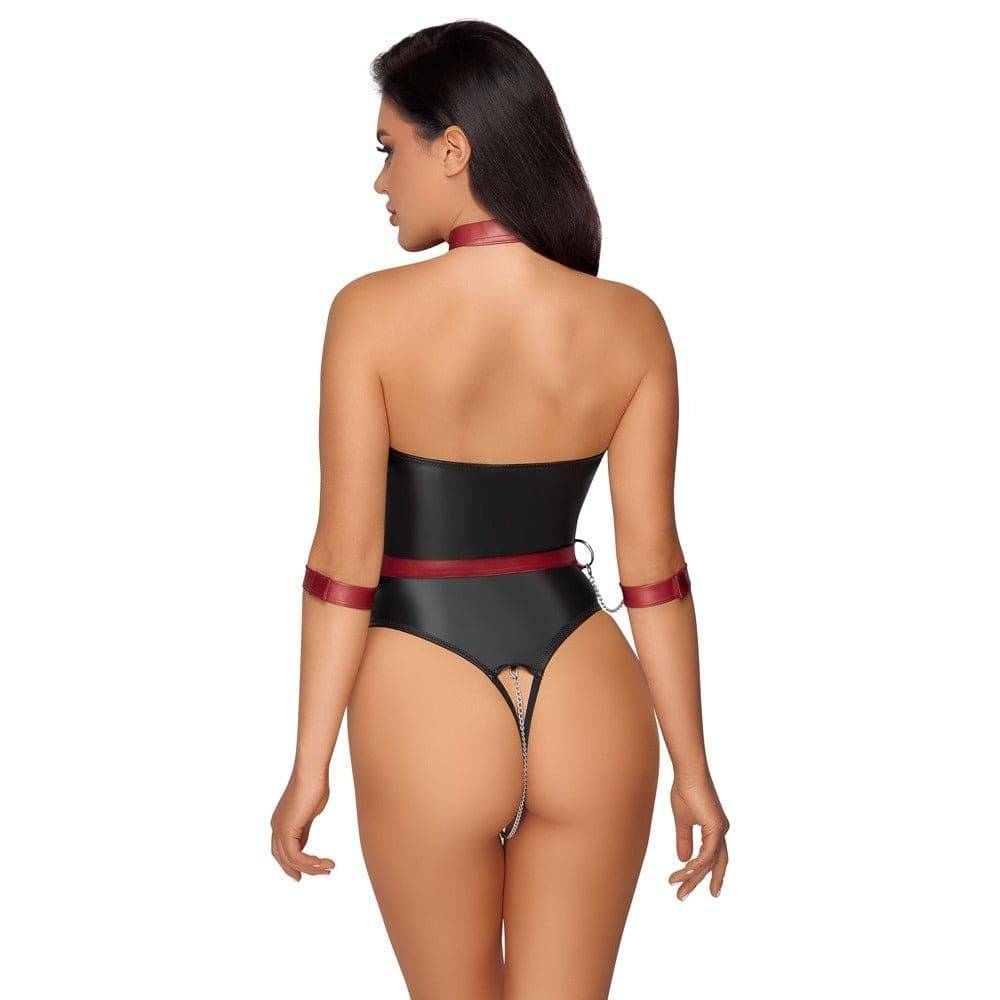 Cottelli Collection bondage body harness with adjustable straps and a sleek design, perfect for intimate wear.