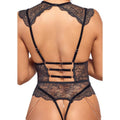 Abierta Fina open lace body featuring intricate floral patterns and sheer fabric, perfect for layering or intimate wear.