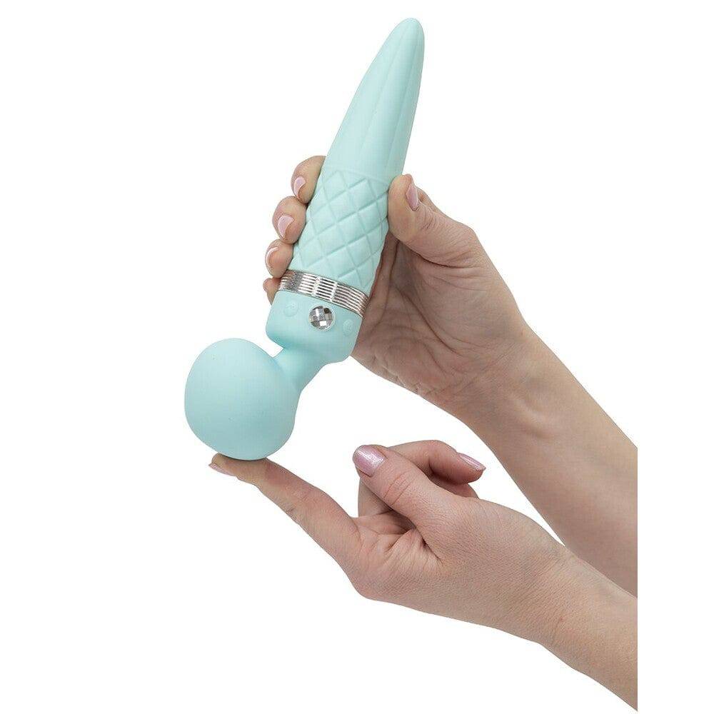 Pillow Talk Sultry Wand Massager by BMS Enterprises, featuring a sleek design and soft-touch silicone head.