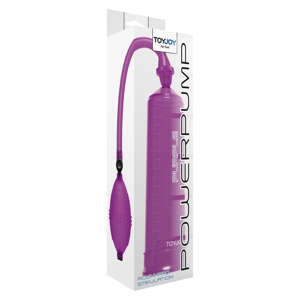 ToyJoy Tryck Njutning Penispump with a sleek design and ergonomic grip for enhanced pleasure and comfort.