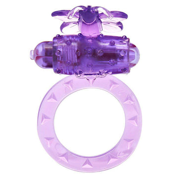 ToyJoy Flutter vibrating cock ring in vibrant colors, showcasing its unique design and textured surface for enhanced pleasure.