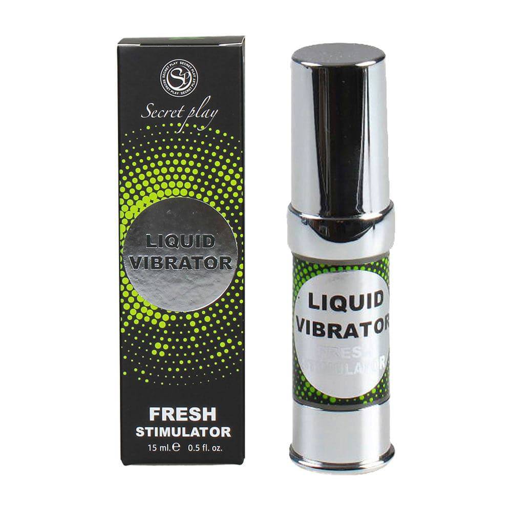 Liquid Vibrator Fresh Stimulator Gel in a clear bottle with a sleek design, showcasing its smooth texture.