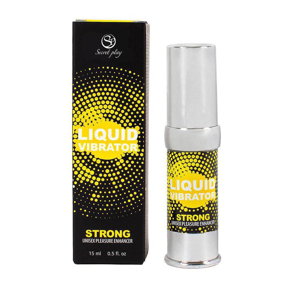 Liquid Vibrator Stark Stimulator Gel in a clear bottle with a sleek design, featuring a flip-top cap.