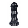 Hung Lock Yale Dildo with realistic texture and ergonomic design, showcasing its size and color in a neutral setting.