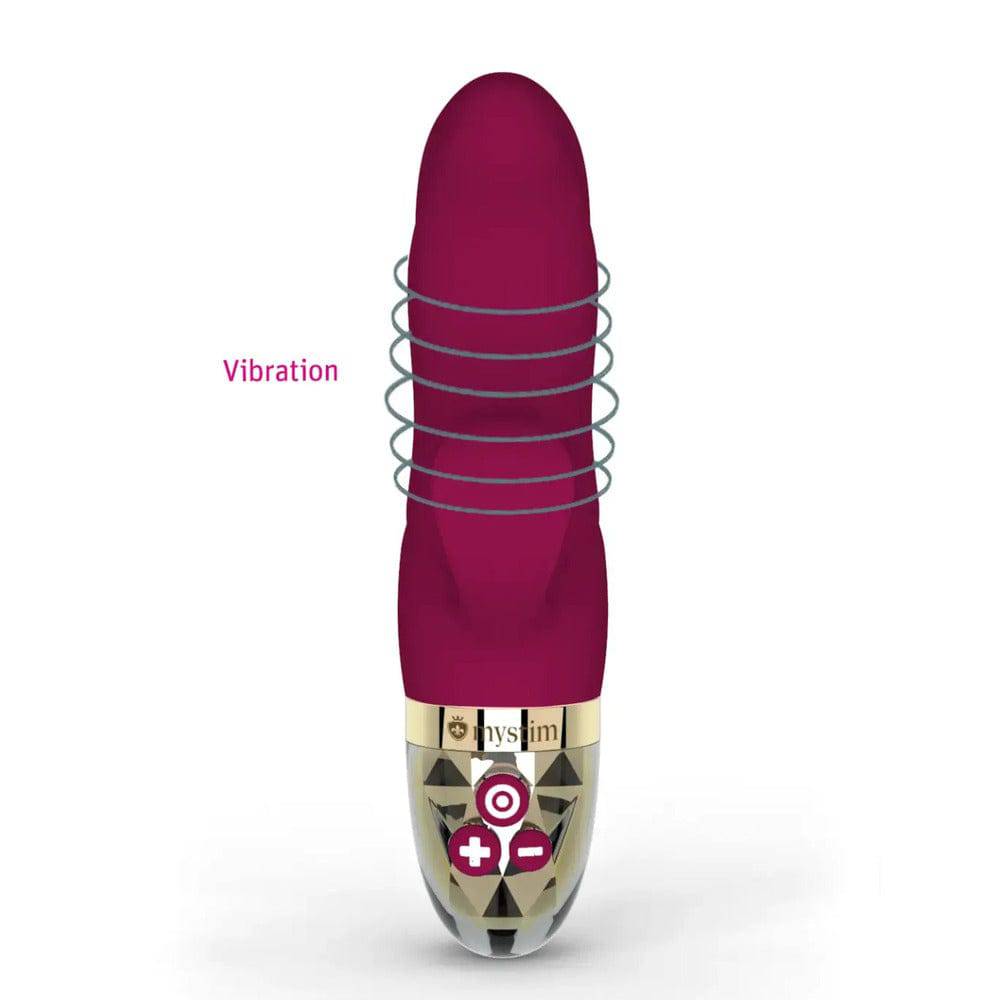 MyStim Hop Bob Vibrator in vibrant colors, featuring a sleek design and rounded shape for targeted stimulation.