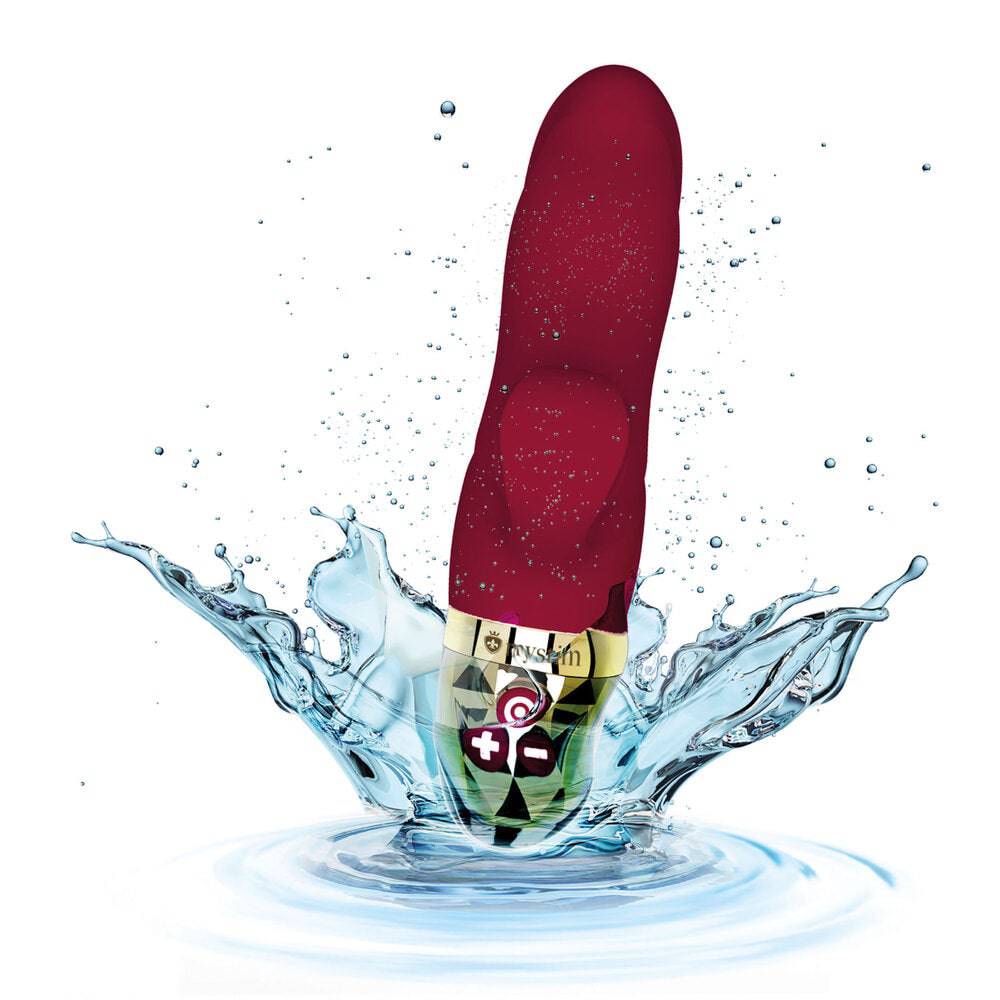 MyStim Hop Bob Vibrator in vibrant colors with a textured surface and ergonomic design for enhanced pleasure.