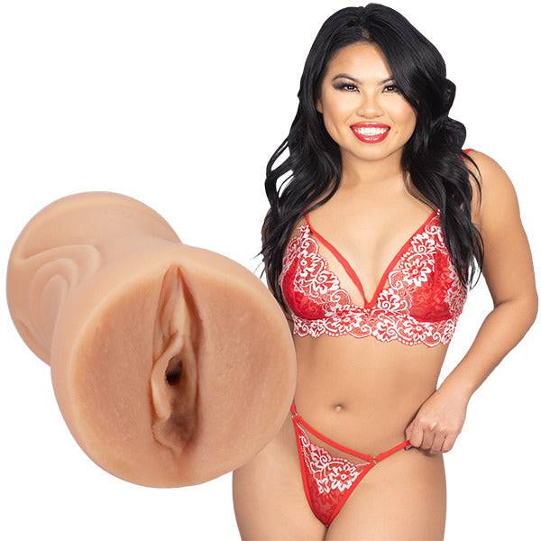 Doc Johnson Signatur Strokers Cindy Starfall Pocket Pussy, featuring a realistic design and textured interior.